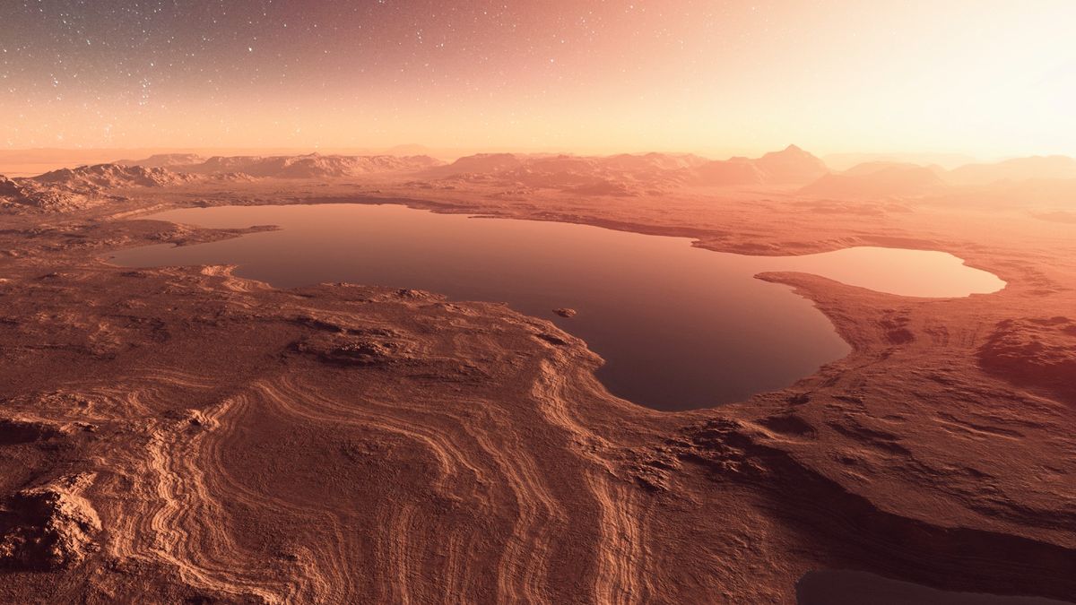 Des courants de dioxyde de carbone? The liquid on ancient Mars might not have all been water.
 