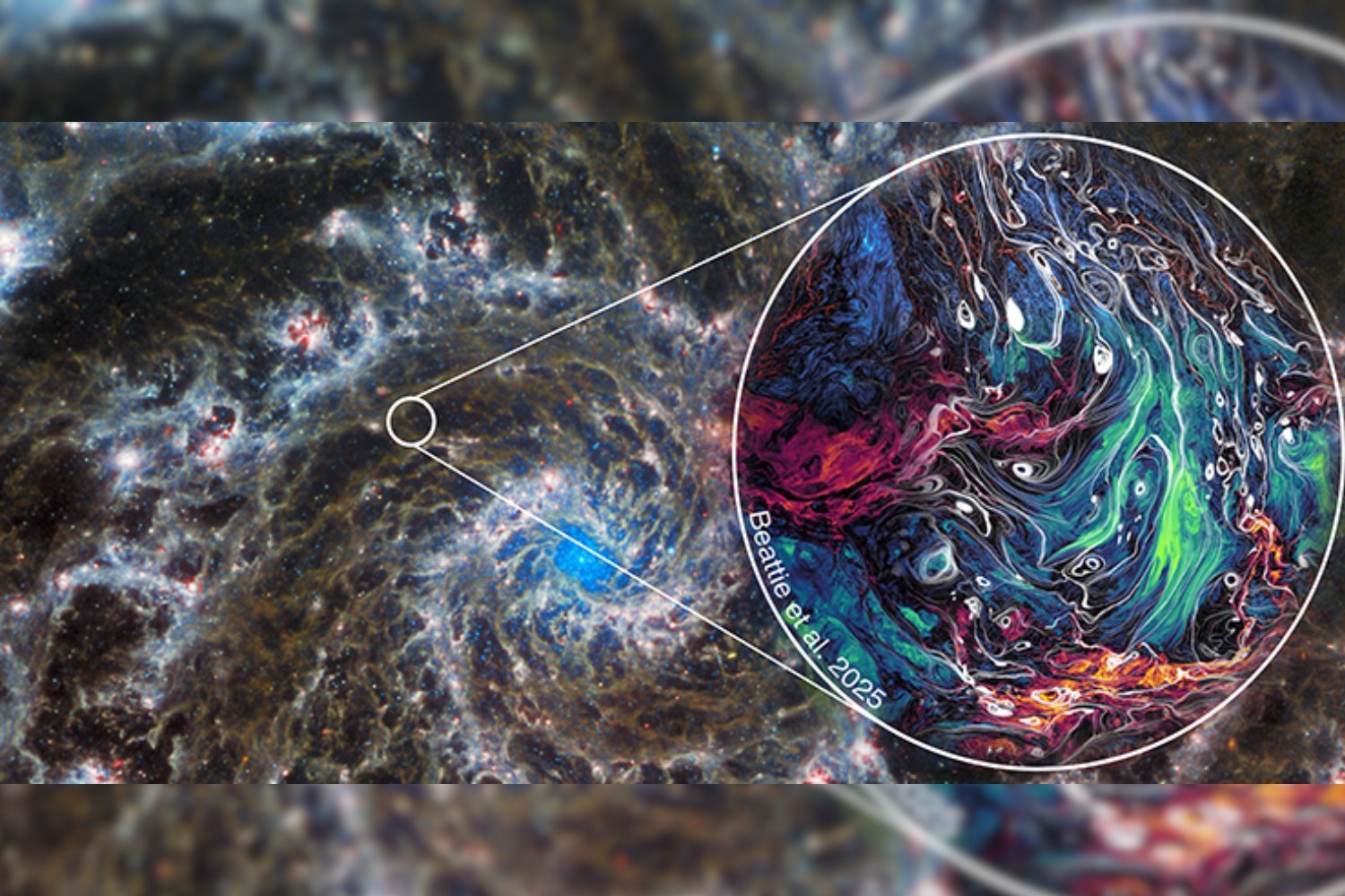  ​The most intricate simulation of magnetic turbulence occurring in space is unexpectedly stunning.
 