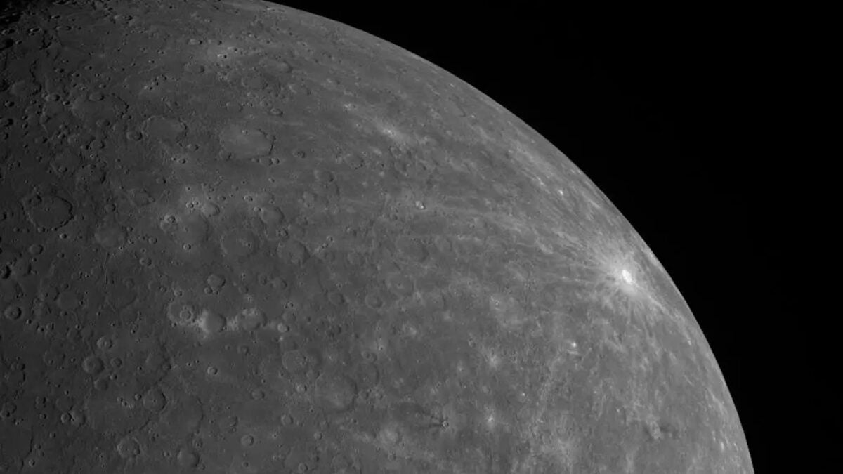 ​A significant force is distorting Mercury’s surface.
 