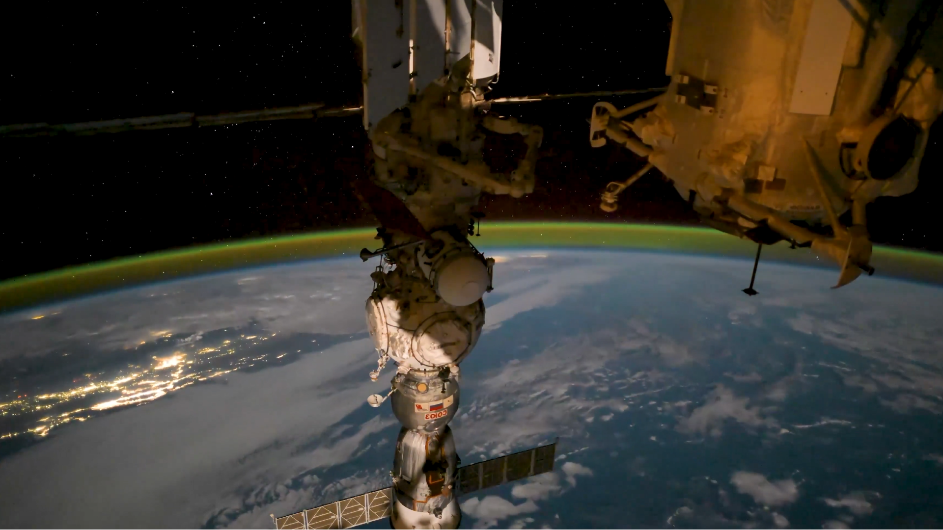  ISS astronauts seek shelter from radiation as solar storms trigger auroras around the globe.
 